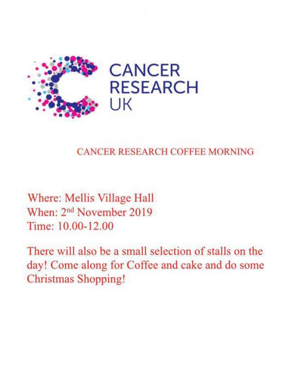 Cancer Research Coffee Morning 2019